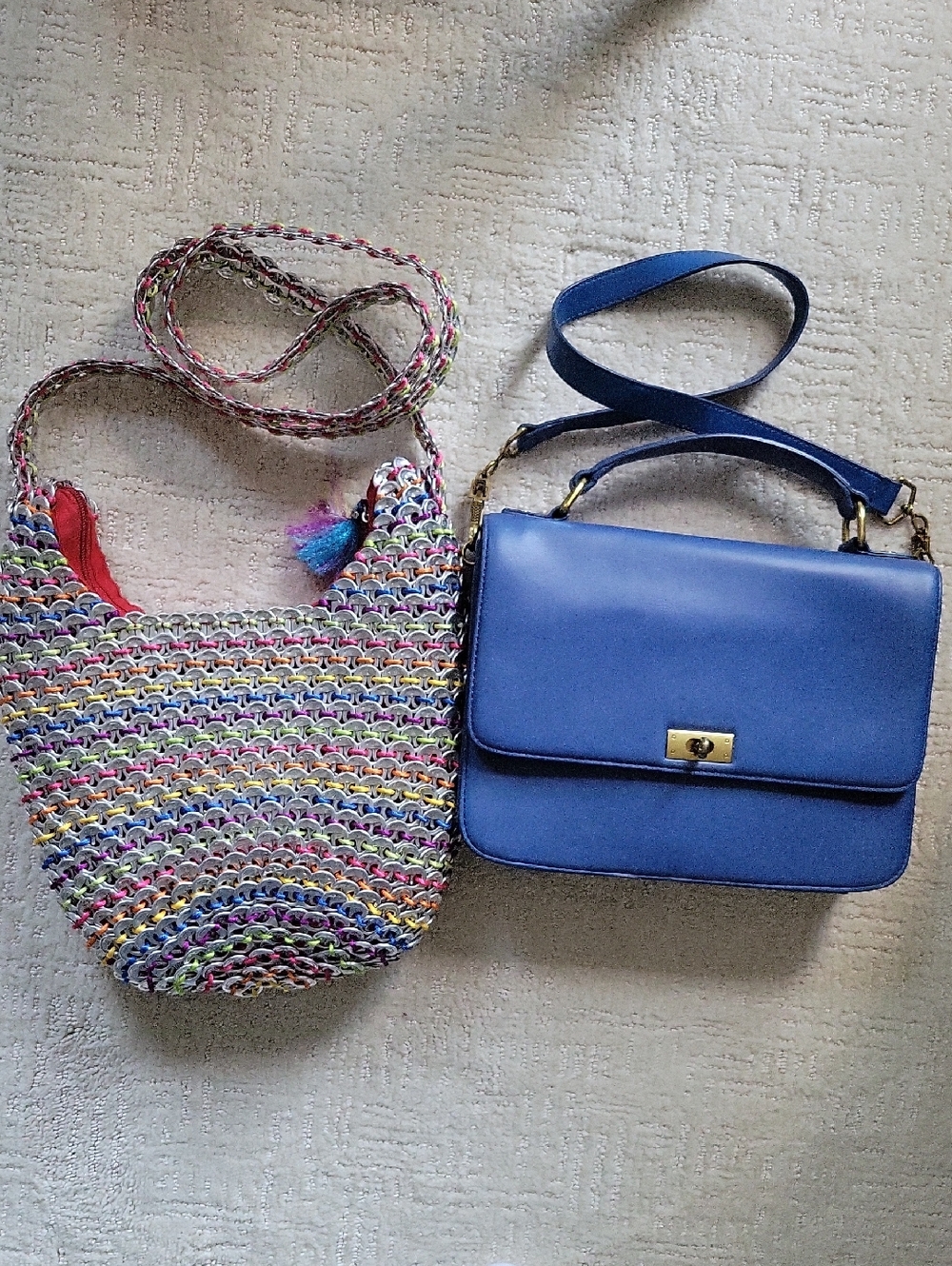 Spring Blue Multicolor  Crossbody BUNDLE